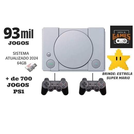 Mini Console Retrô Super 3D Games Retro com 93 mil jogos