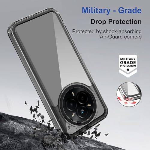 Image of Zapcase Back Case Cover for Realme 14 Pro 5G | Compatible for Realme 14 Pro 5G Back Cover | Case Cover with Camera Protection | (TPU + PC | Translucent Black)