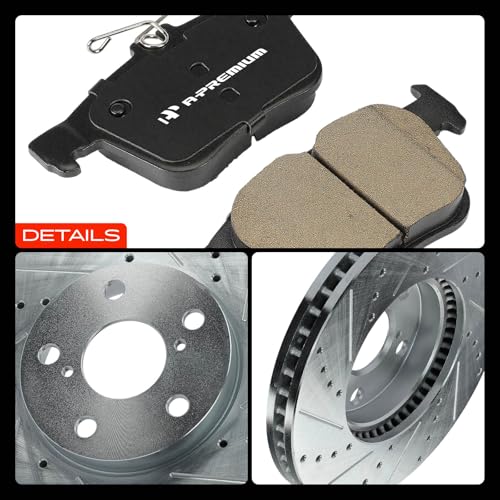 A-Premium 11.65 inch (296mm) Front Brake Rotors & Ceramic Pads Kit, 6-Pack by A-Premium - Used condition - Image 9