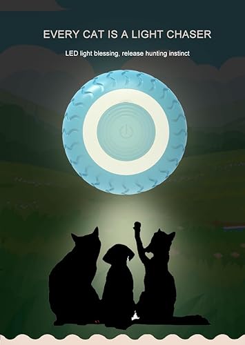 Miniatura 8 de Cat Toys - Pelota giratoria interactiva, rodamiento automático inteligente para entrenamiento de gatos, con luces LED intermitentes, y es recargable
