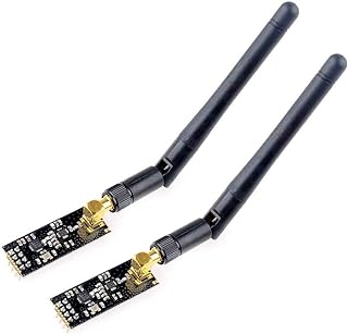 Hailege 2pcs NRF24L01 + PA + LNA Wireless Transceiver RF Transceiver Modul mit SMA Antenne 2.4G 1100m kompatibel