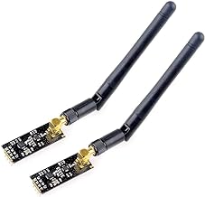 Hailege 2pcs NRF24L01 + PA + LNA Wireless Transceiver RF Transceiver Modul mit SMA Antenne 2.4G 1100m kompatibel