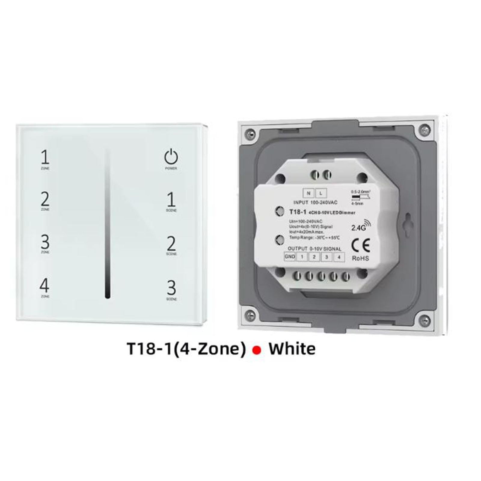 MagiDeal Interruptor regulador de intensidad LED, control de iluminación, interruptor basculante de 4 posiciones para luces CFL