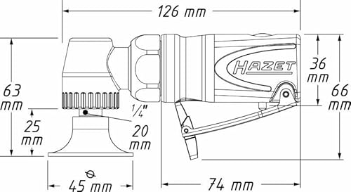 Miniatura 4 de Hazet Minilijadora De Disco 9033m-11, Acabado Preciso De Superficies Incluso En Zonas De Difícil Acceso