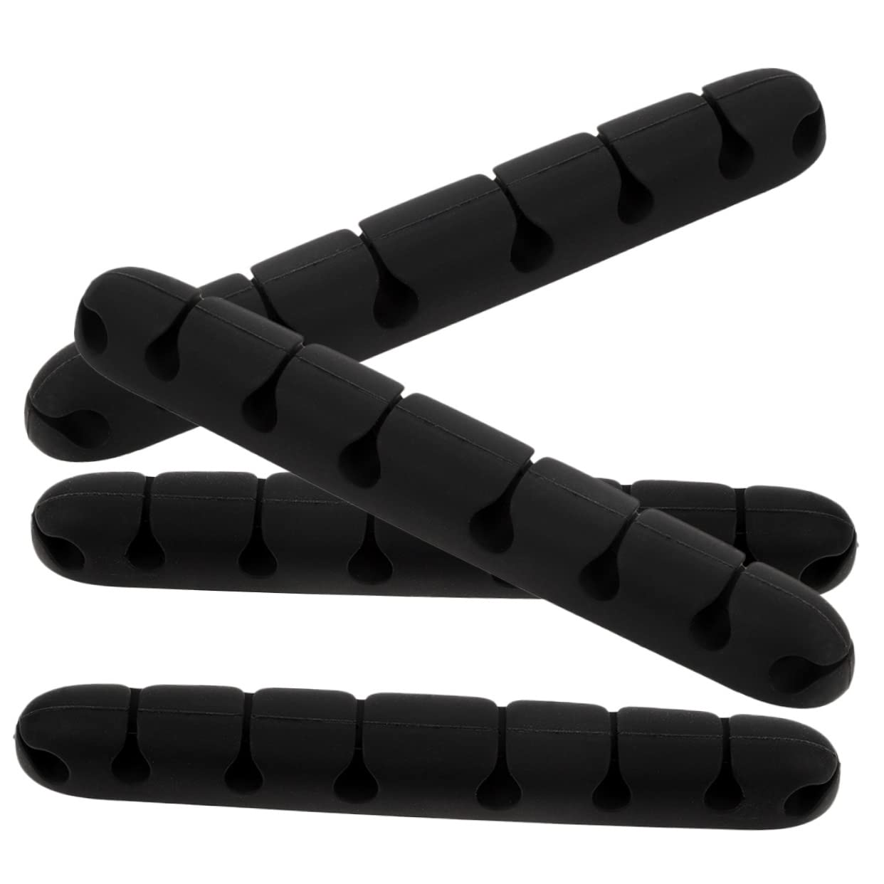 DOITOOL 3sets Silicone Material Wire Clip for Office Adhesive Cable Holder Easy to Use and Clean Desktop 4pcs*3