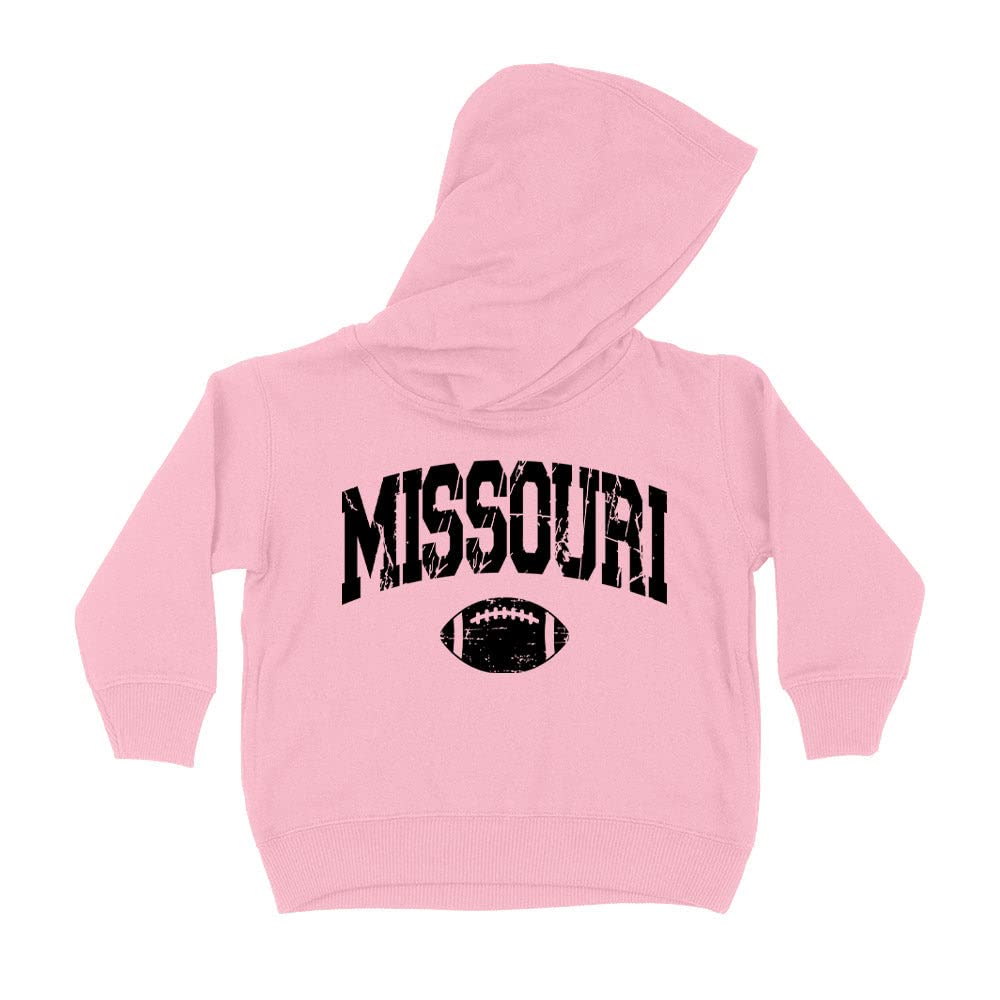 Football Missouri Collegiate Kids Hoodie Sweatshirt Toddler 2T Light Pink