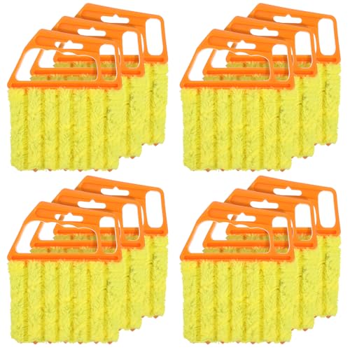 PercyEffie 12pcs blinds cleaner tool handheld mini blind cleaner for vinyl blinds 7Finger Washable blind cleaners duster tool for Air Conditioner Window Fan Siding Dust Dirty Removable window cleaners