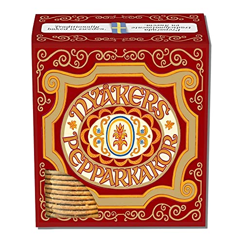 Nyaker Swedish Gingersnap Cookies Twin Sleeve, 10.6-ounces (Pack of 3: