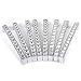Price comparison product image Reelva Pack of 8 Europe Style Square Clear Crystal Rhinestone Furniture Door Wardrobe Cupboard Cabinet Drawer Pull Handle Knobs 128mm
