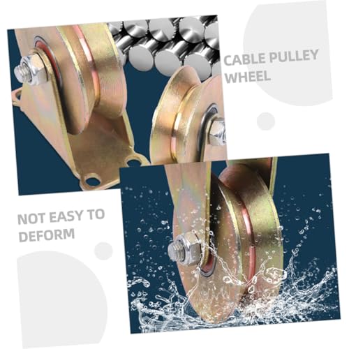 Heavy Du - Polea de una sola polea – Bloque de polea de cable industrial para cuerda de alambre y manejo de materiales en aplicaciones de construcción y Worhop