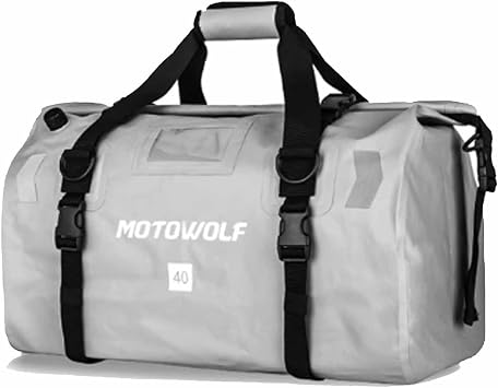 Motorcycle Tail Bag for Harley-Davidson Pan AmericaTM 1250 2021-2024 Waterproof Duffle Luggage All Weather Back Seat Saddle Bag Expandable Capacity Rear Rack Trunk,Gray