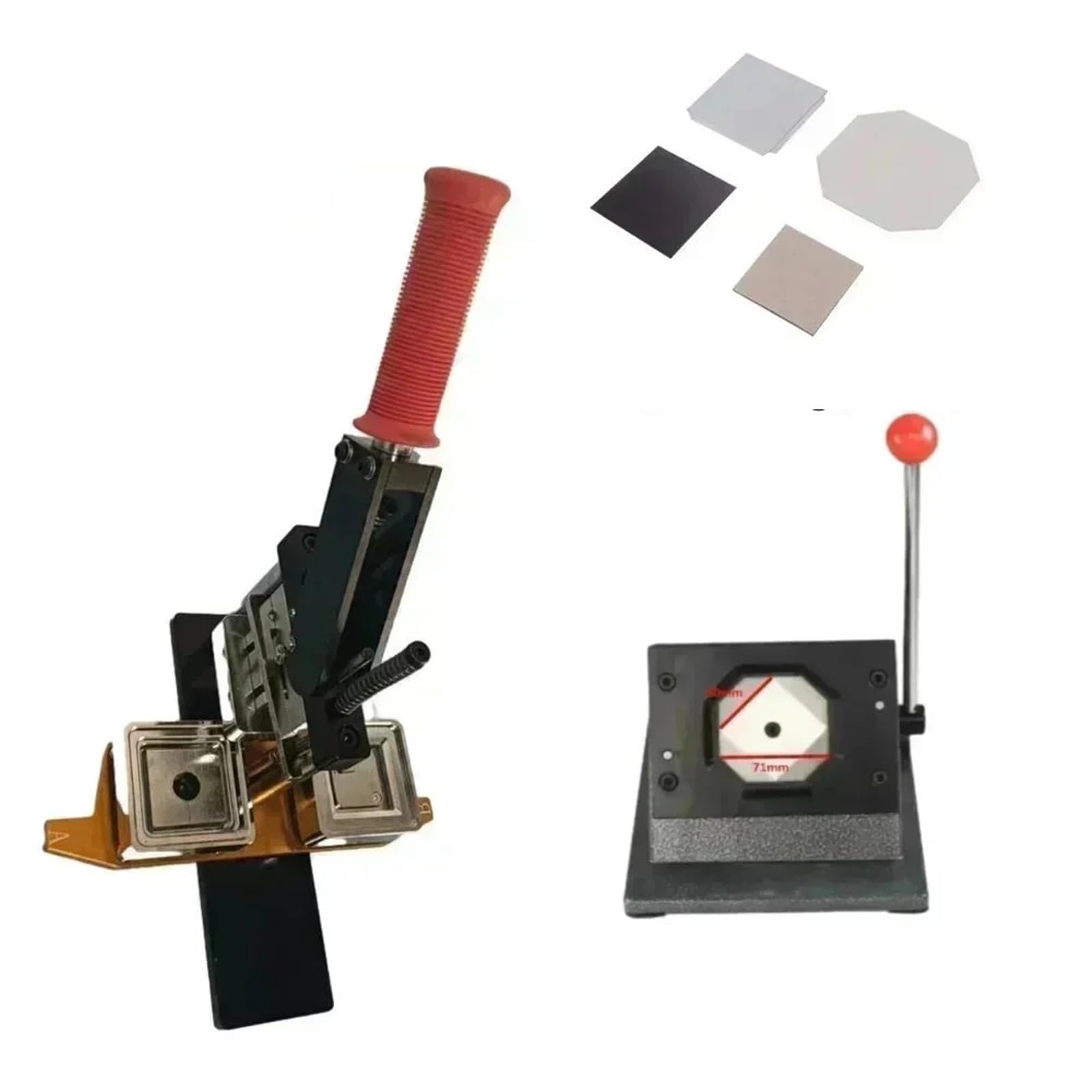 pressa per Badge DIY Adesivo magnetico morbido per frigorifero Para magneti da quadrati 50 × mm Para taglierina di carta e parti badge 100 pezzi Button Maker