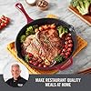 DASH Zakarian x Nonstick Cast Iron Skillet - Versatile Frying Pan Cookware - Oven-Safe Searing Skillet with Pour Spout and Quick-Clean Surface - Rust-Resistant - Cranberry, 11-Inch #1