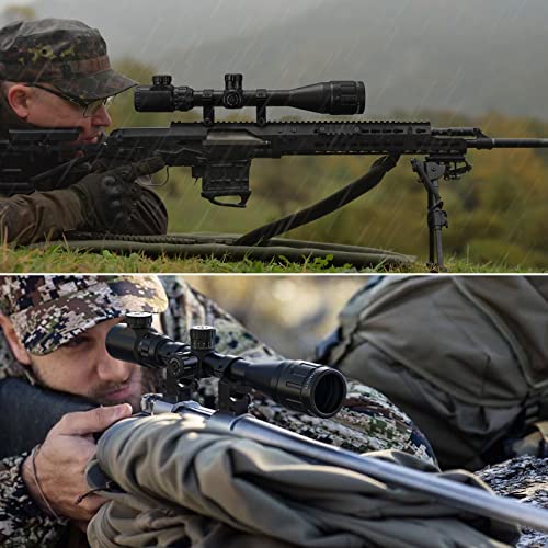 Cvlife 4-16X44 Tactical Rifle Scope Red And Green Illuminated Built Gun Scope With Locking Turret Sunshade And Mount Included #TOP6