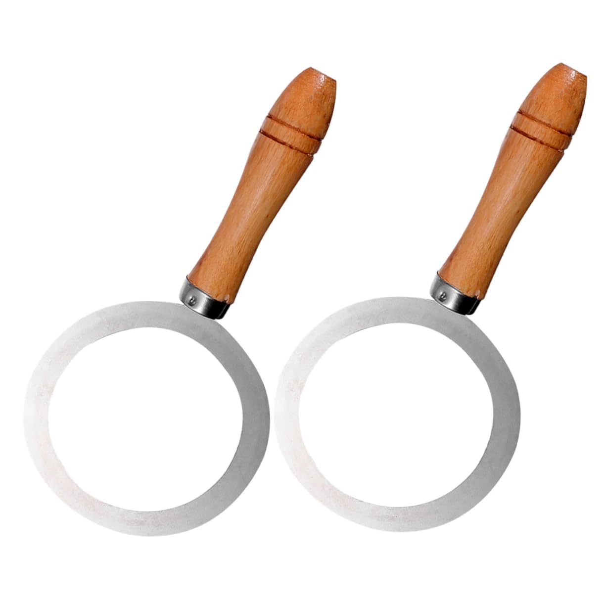 BESTYASH 2pcs Milk Cup Rim: Stainless Steel Cake Ring Cutter - Chef Cooking Torch Flame Metal Baking Ring - Milk Tea Brulee Maker With Anti-scald Handle