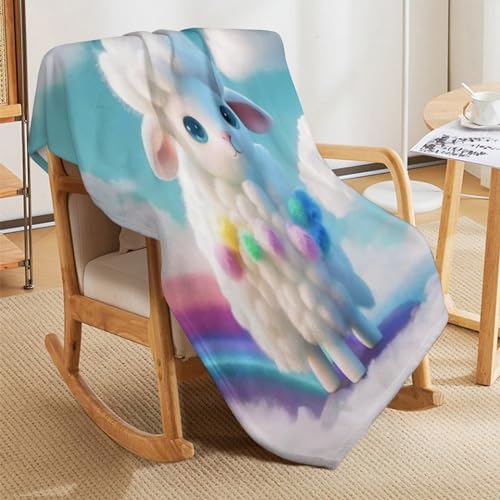 Manta de franela de oveja de 100 x 130 cm para eliminar el frío mientras descansas 5