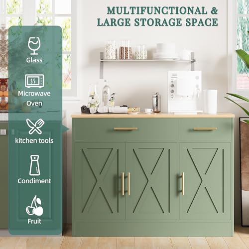 image for Shintenchi Modern Farmhouse Sideboard Buffet Cabinet with Storage with