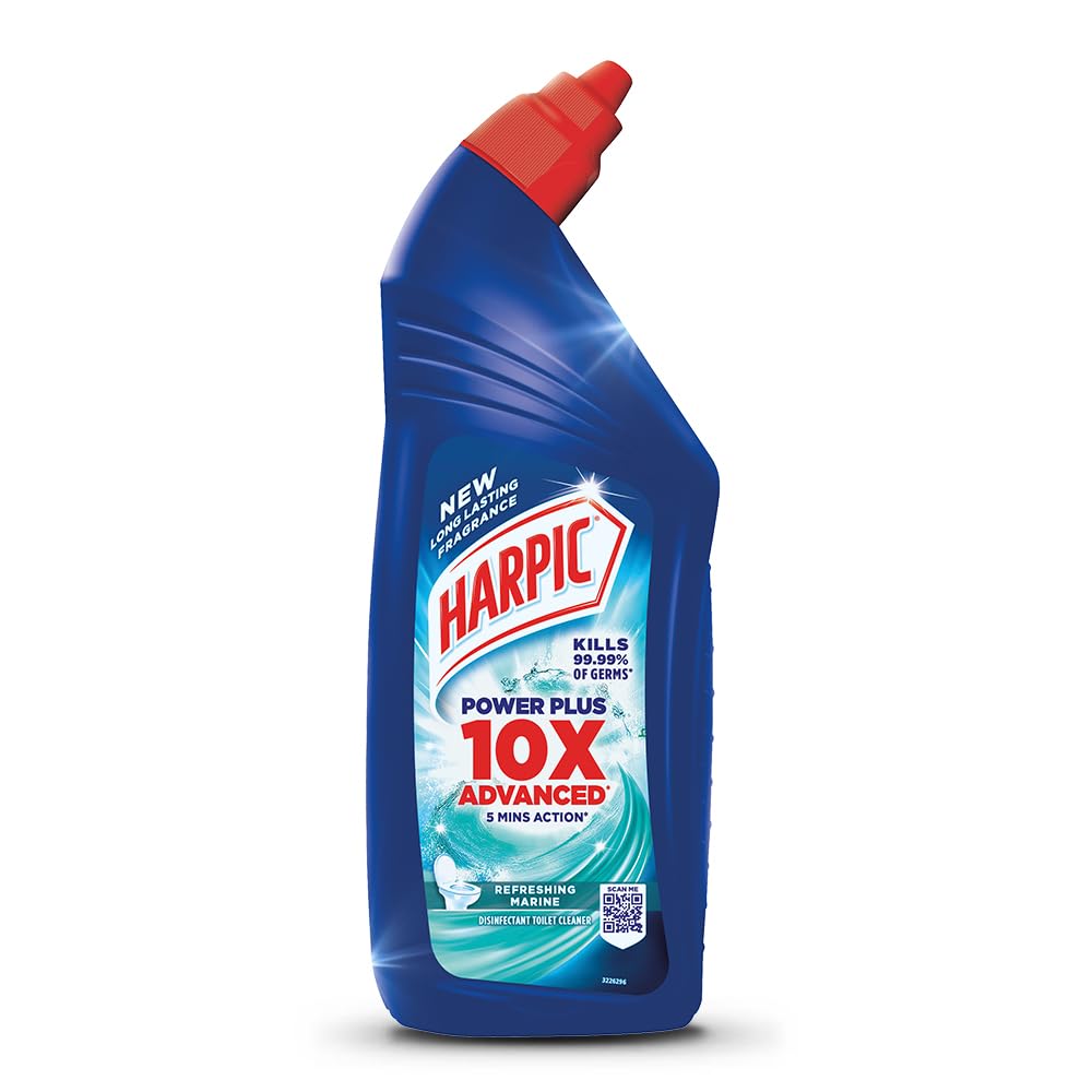 Harpic 1 Litre – Marine, Disinfectant Toilet Cleaner Liquid | Suitable for Toilet Bowls | Refreshingly Fragrant Harpic 1 Litre – Marine, Disinfectant Toilet Cleaner Liquid | Suitable for Toilet Bowls | Refreshingly Fragrant