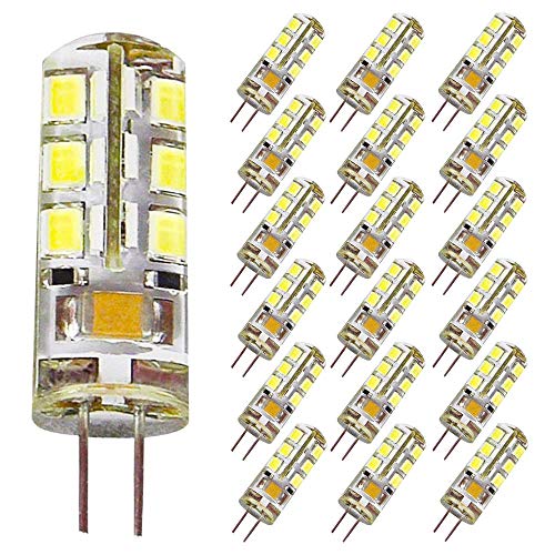 Chao Zan Bombilla LED G4 3W, 260 Lumen, AC 220V, Equivalente a 40W Bombillas Halógenas, Blanco Frío 6000K, No Regulable, Ángulo de 360 Grados, Pack de 18