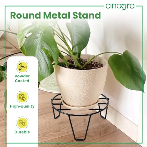 CINAGRO Plant Stand for Balcony, Metal Plant Stand, Pot Stand for Outdoor & Indoor Plants, Anti Rust Flower Pot Stand, Plant Stand for Living Room,... - Image 3