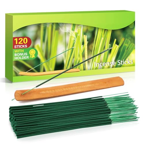 Scent-Hi Citronnelle Encens Bâtons d'encens Naturelle 120 Bâtons Idéals pour l'Extérieur comme...