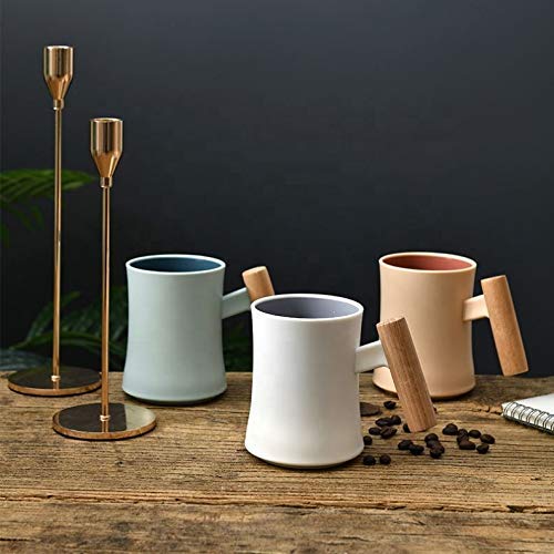 KmilsAntique Handicraft Tea, Coffee or Beer Mug with Wooden Handle and Made of PP Fiber Material (1 Piece) (Multi Color)