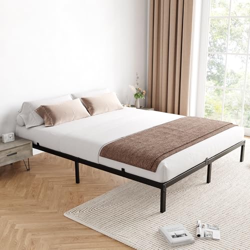 Image of GarveeLife 8 in Queen Heavy Duty Metal Bed Frame with Under-Bed Storage, Noise-Free Mattress Foundation, No Box Spring Needed, Easy Assembly, Strong Weight Capacity