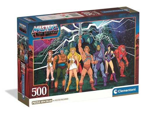 Image of Clementoni | Masters of The Universe Movie Puzzle for Adults 14 Years+ | 500 Pieces | Poster Included | Size 49 x 36 cm | Compact Box | Activity Without Screen | Gift Idea