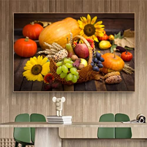 Affiche d'art mural de fruits pour une déco de restaurant chaleureuse