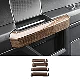 Hoolcar Inner Door Handle Cover ABS Trim Frame Decor for 2015-2020 Ford F150, Wood Grain, 4PCs