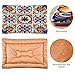 KJIZMO Morocco Tiles2 Dog Bed Mat, Soft Comfortable Warm Crate Pad with Anti-Slip Bottom, Machine Washable Pet Mattress for Pets Sleeping for Large Medium Dogs & Cats 24x18in