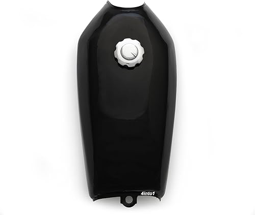 Miniatura 4 de The San Bruno Cafe Racer Tanque de gasolina - Negro - Depósito de gasolina y combustible para motocicleta de 2.4 galones 9L