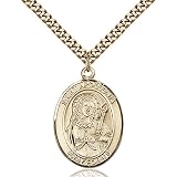 Bonyak Jewelry Saint Medal Collection Custom Engraved Gold Filled St. Apollonia Pendant 1 x 3/4 inch