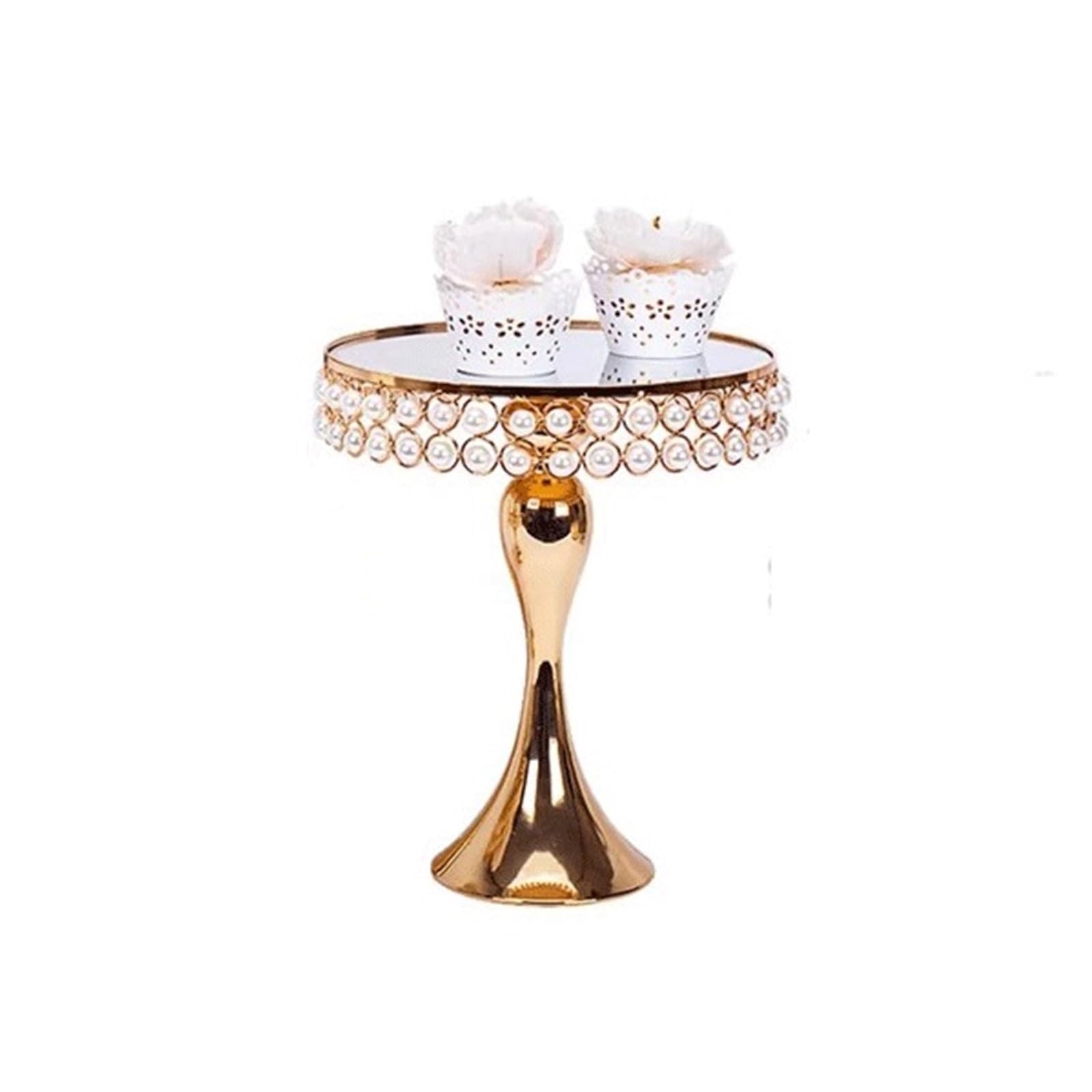 Bx9rE7tK3g Cake Stand Pearl-shaped Cake Stands, Dessert Display , Two-tier Decorative Fruit Platters, Snack Trays Cake Display Stand(Small)