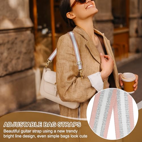 Image of PATIKIL Purse Strap, Wide Shoulder Strap Adjustable Crossbody Bag Straps Universal Replacement Shoulder Bag Belt for Women's Handbags Canvas Guitar Bag Backpack, Dark Pink