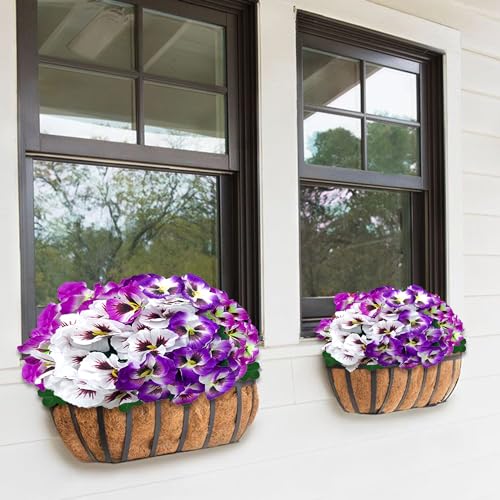 Satefello Artificial Flowers,Faux Silk Pansy Flowers For Outdoors,Fake Plants Summer Pansies Decorations For Patio,Garden Porch Planters And Home Party thumb #3