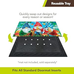 Briarwood Lane Outdoor Rubber Doormat Tray Floral Design Briarwood Lane Outdoor Rubber Doormat Tray Floral Design