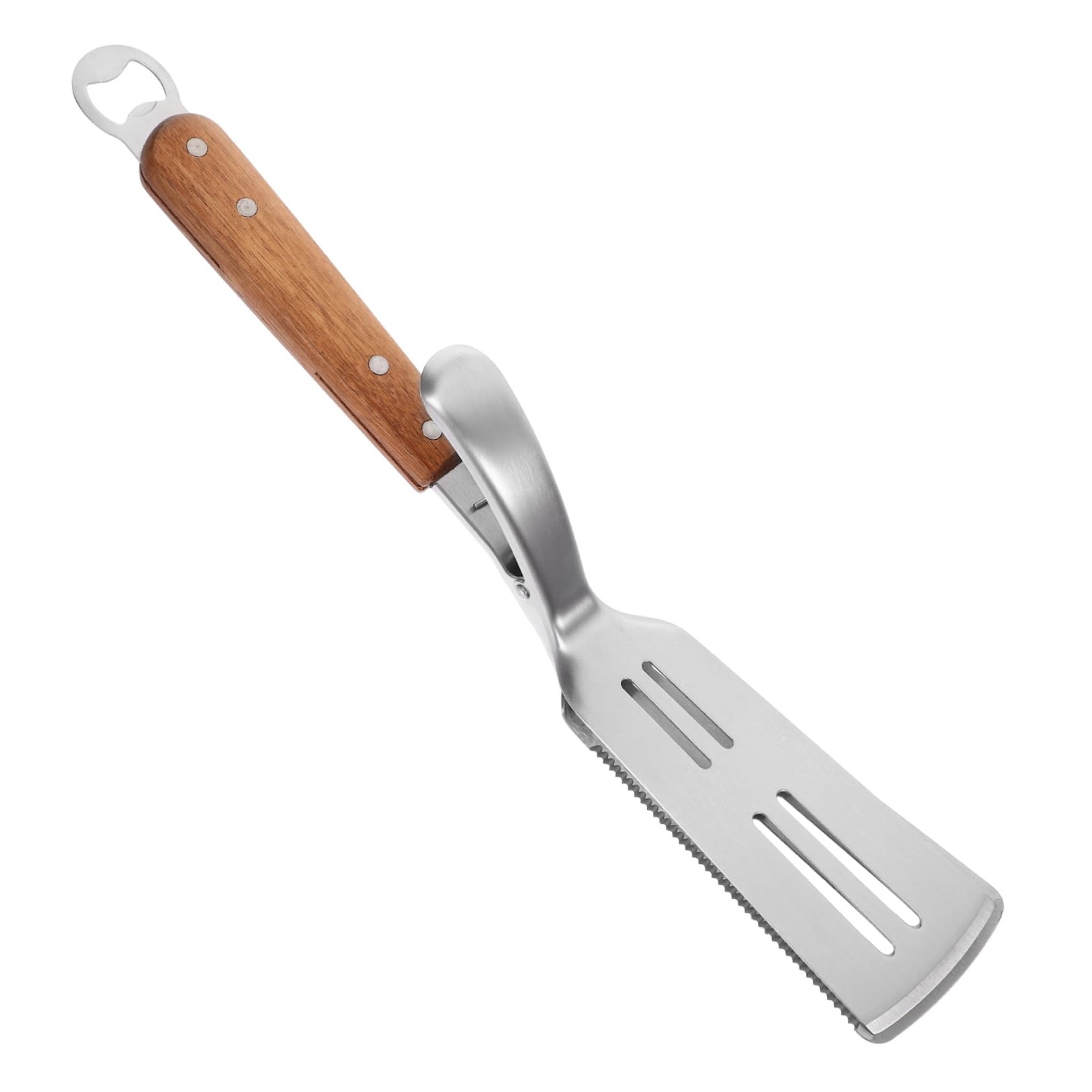 Ciieeo Lot De 3 Pinces À Aliments En Acier Inoxydable Avec Manche En Bois Pour Plats Et Assiettes Pour Aliments Chauds - Outil Anti-brûlure