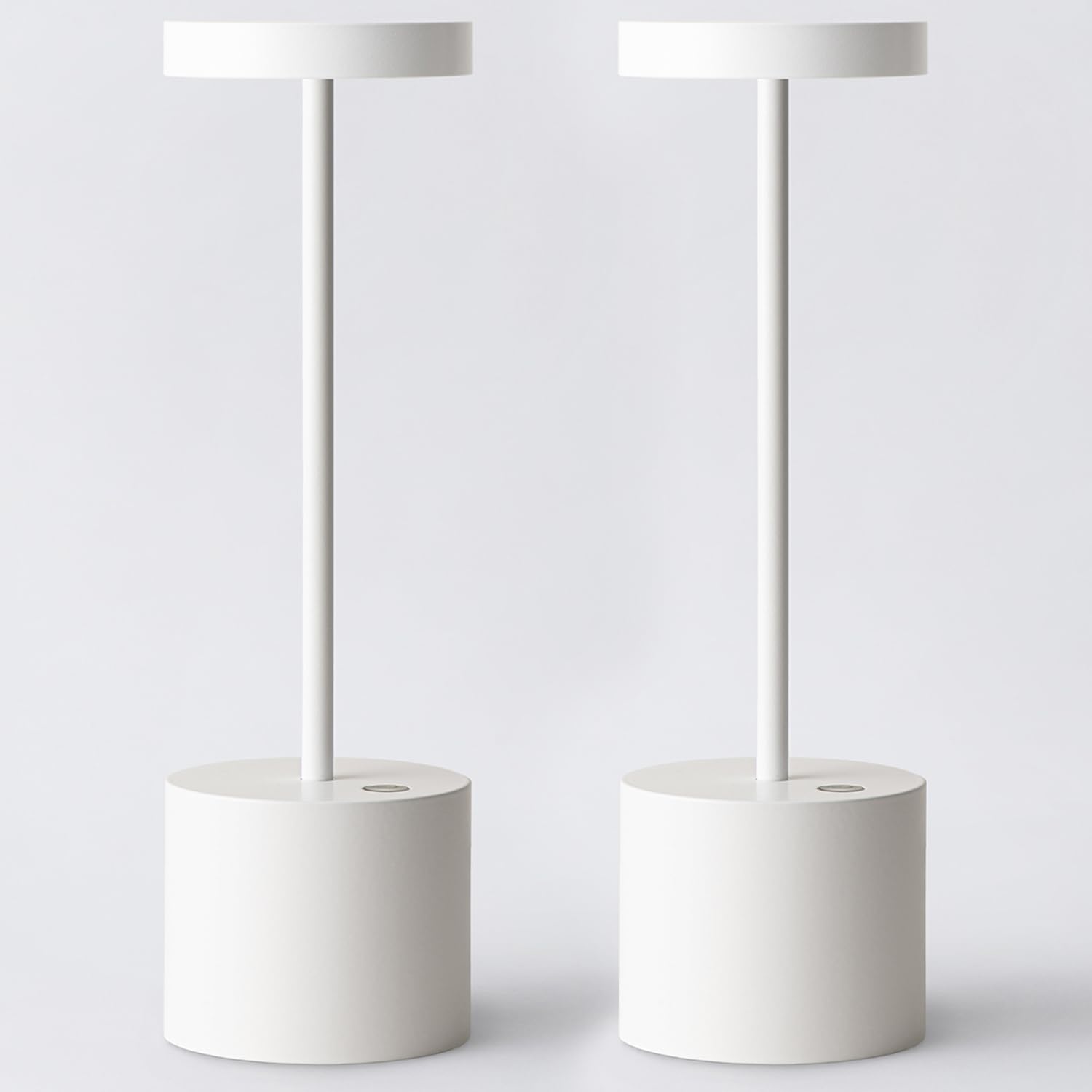 2 Stück schnurlose wiederaufladbare LED-Tischlampe, 5000 mAh, batteriebetrieben/betriebene Metall-USB-Schreibtischlampe, dimmbar, für Außen/Innenbereich/Restaurant/Zuhause/Abendessen/Terrasse