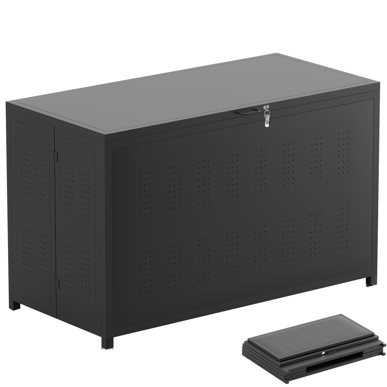 Amazon | ゴミ箱 屋外 大容量 ゴミステーション 収納ボックス 折り畳み