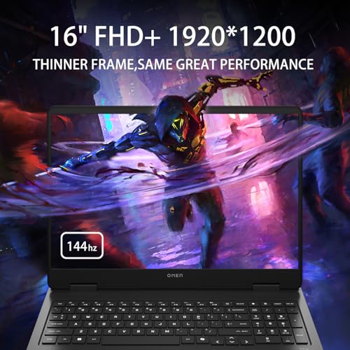 Image of HP OMEN 16 Ultra Slim RTX 5060 2025 AI Gaming Laptop,16 inch FHD+144Hz,Intel Ultra 7 255H(Beats Intel i7-14700),64GB DDR5 RAM,4TB SSD,RGB Backlit Keyboard,W11H,Bundle with PCO Laptop Cooler