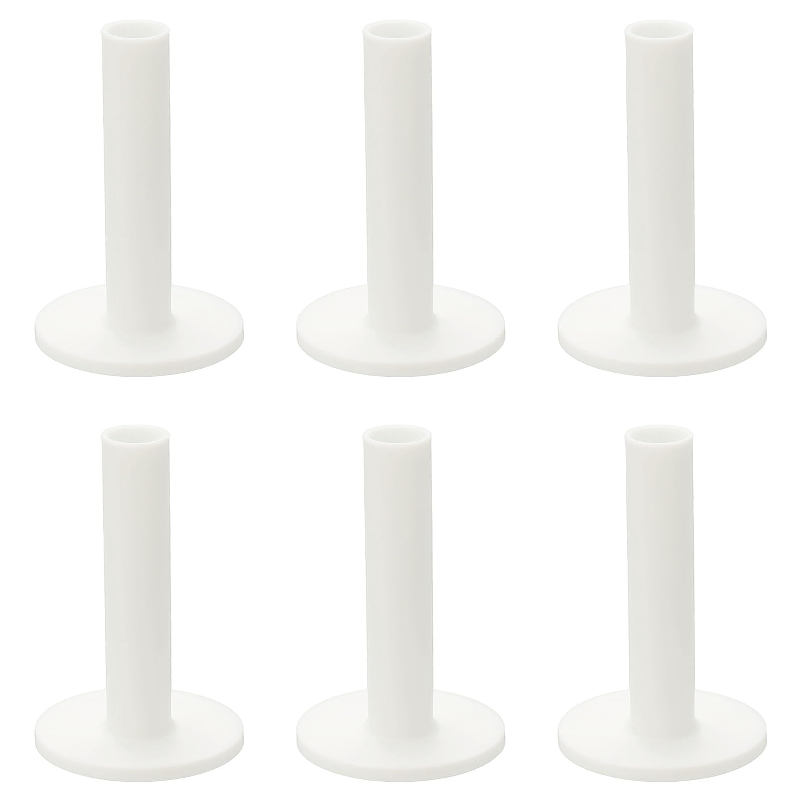 YELARXI Rubber Golf Practice Tee, Driving Tee 3.1 Inch & 6 Pack & Rubber & White-Fitting for (Indoor/Outdoor/Golf Hitting Mats/Courses/Backyards/Lawns) — image 1