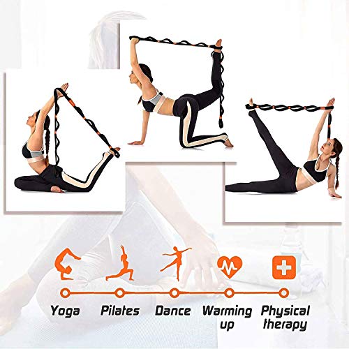 Image of SIGNAMIO Yoga Loop Stretching Belt - 8 Loop Blue-Black