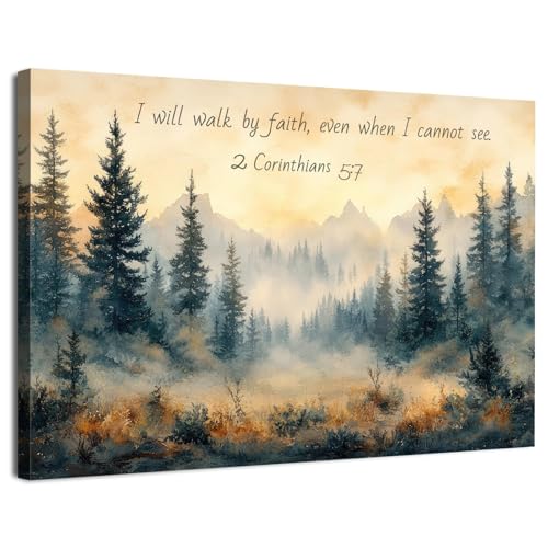 Décoration murale chrétienne verset biblique 24x36"