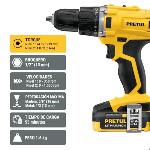 Atornillador inalámbrico Pretul 17 atornillador inalambrico pretul marca Pretul (2)