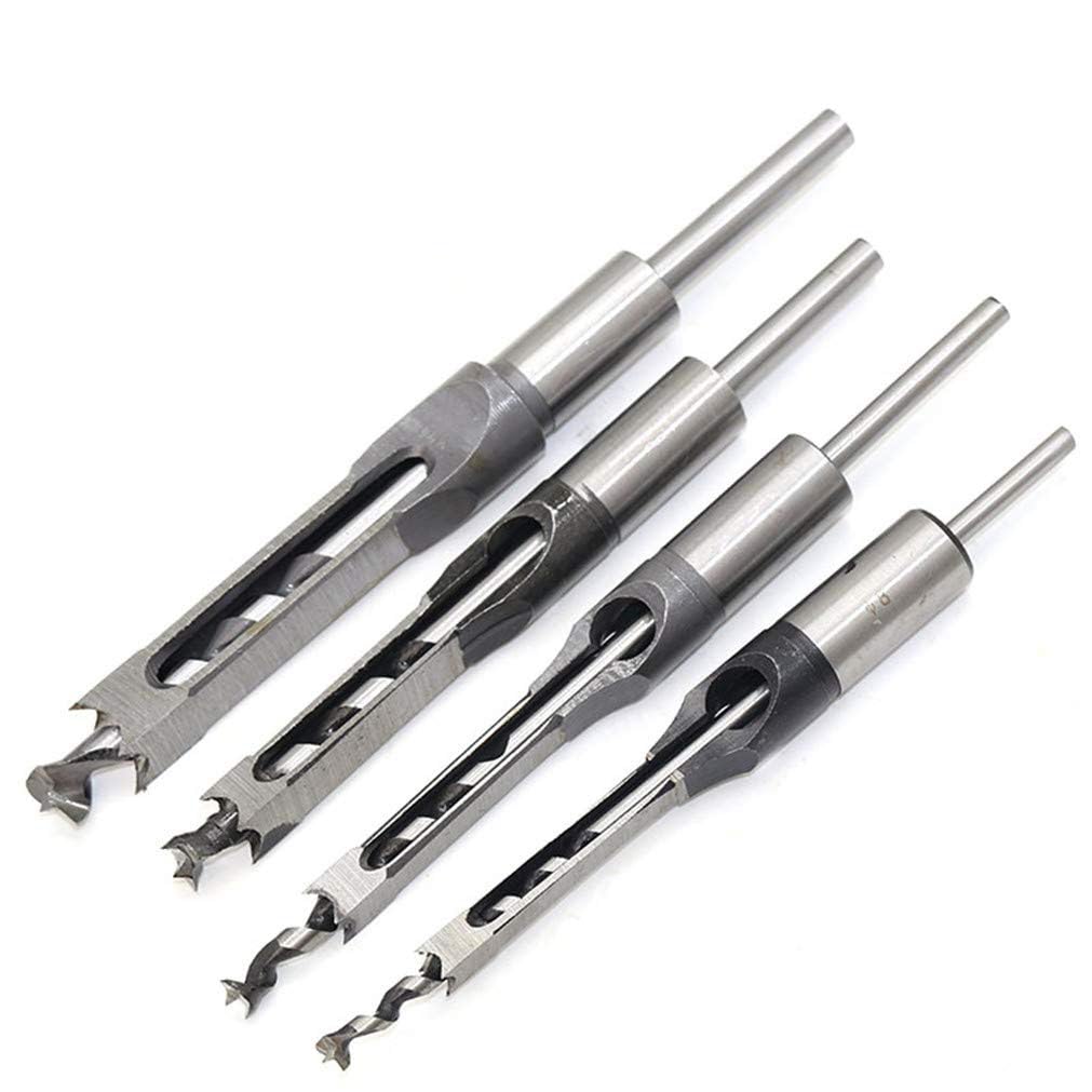 UPTODATETOOLS 4PCS Square Hole Drill Bits for Wood, Woodworking Hole Saw Mortising Chisel Drill Bits Size 6mm, 8mm, 10mm, 12.7mm Square Hole Saw Kit For Woodworking (B0D3TP8J94) Amazon Price History, Amazon Price Tracker