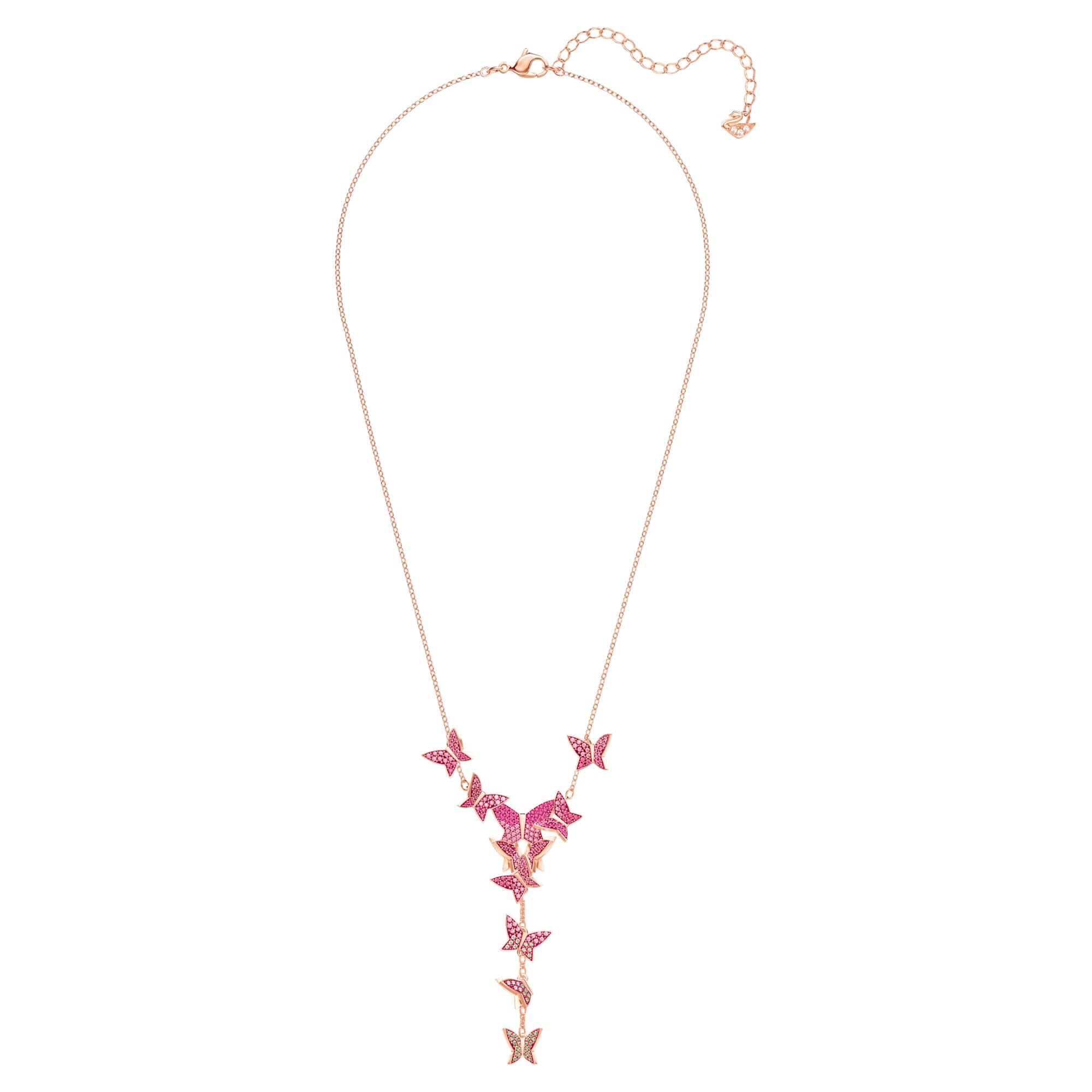 Swarovski Lilia Y-Halskette, mehrfarbig, rosé Vergoldung