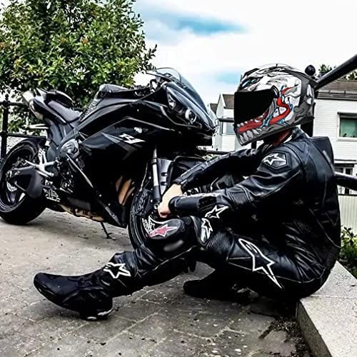 Fbite Bluetooth Integrated Dot Approved Motorcycle Helmet, Moto Full Face Helmet Anti-Fog Double Visor Bluetooth Helmet, Motorbike Bike Helmet Built-In Mp3 Integrated For Adults Men Women #TOP6