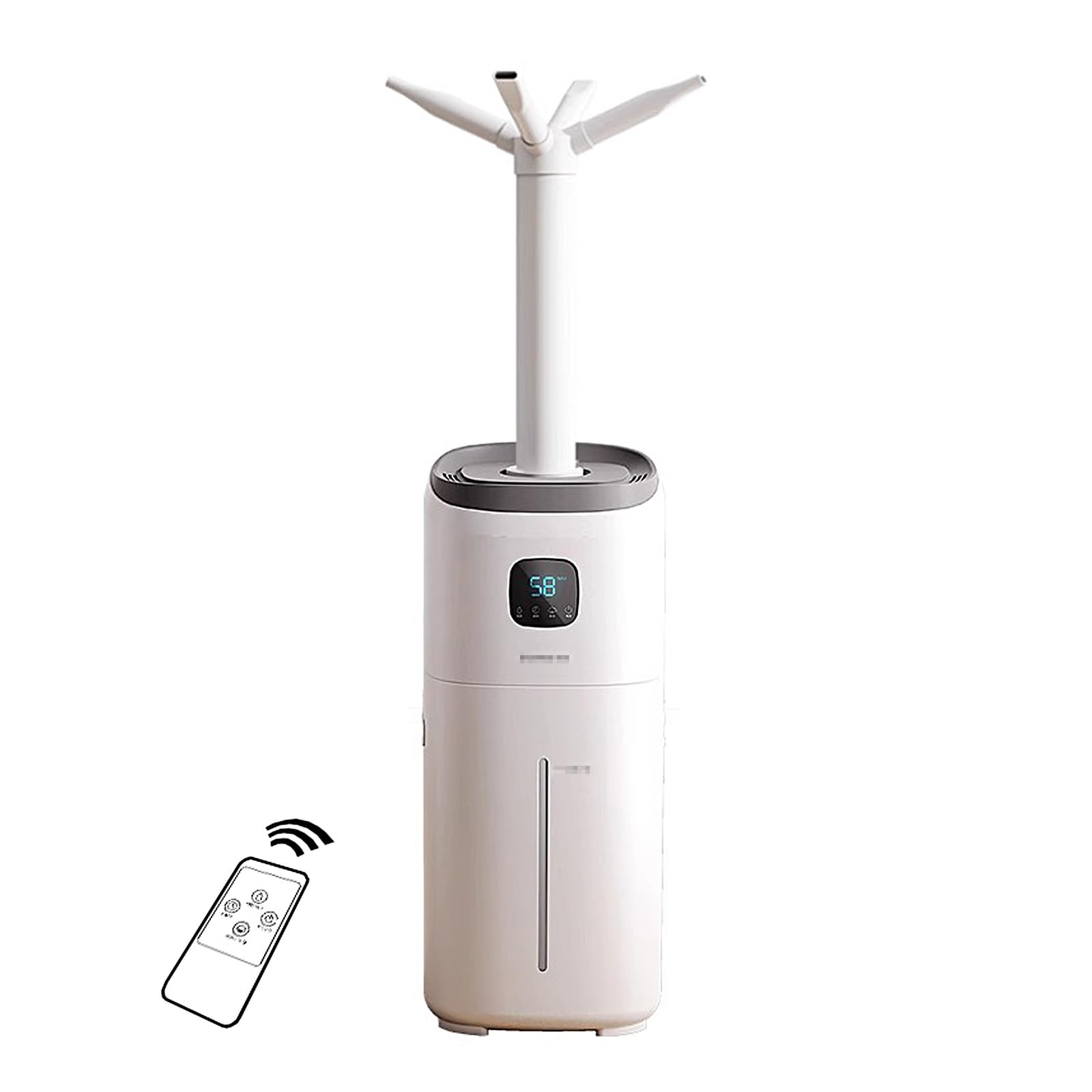 Silent Humidifiers for Bedroom with Remote Control, 15L 1200ml/h Output Air Humidifier, 5 Speed, 8h Smart Timing Whole House Humidifier for 60-120?