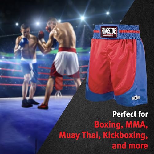 Ringside calções de boxe Ringside Youth Pro-style Shorts, vermelho/azul, PP EUA